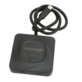USB 3.0 Switch Selector, 2 in 1 Out USB C Switcher with Power Indicator, Bi Direction Switcher for 2 Computers Share 1 USB Devices