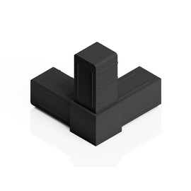 Connector, Pipe Connector for Square Pipes 25 x 25 x 2 mm (3-Dimensional 3-Way Pipe Connector, 1, Quantity)