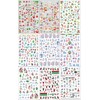 LANODO 9 Pcs 3D Stickers Nail Art Design Color Graffiti