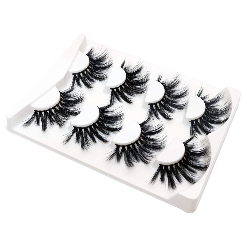 Losha 25mm Lashes,3D Faux Mink Lashes Fluffy Volume Eyelashes Thick