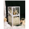 London Boutique Luxury Glass Makeup Brush Holder with Pearl Beads,