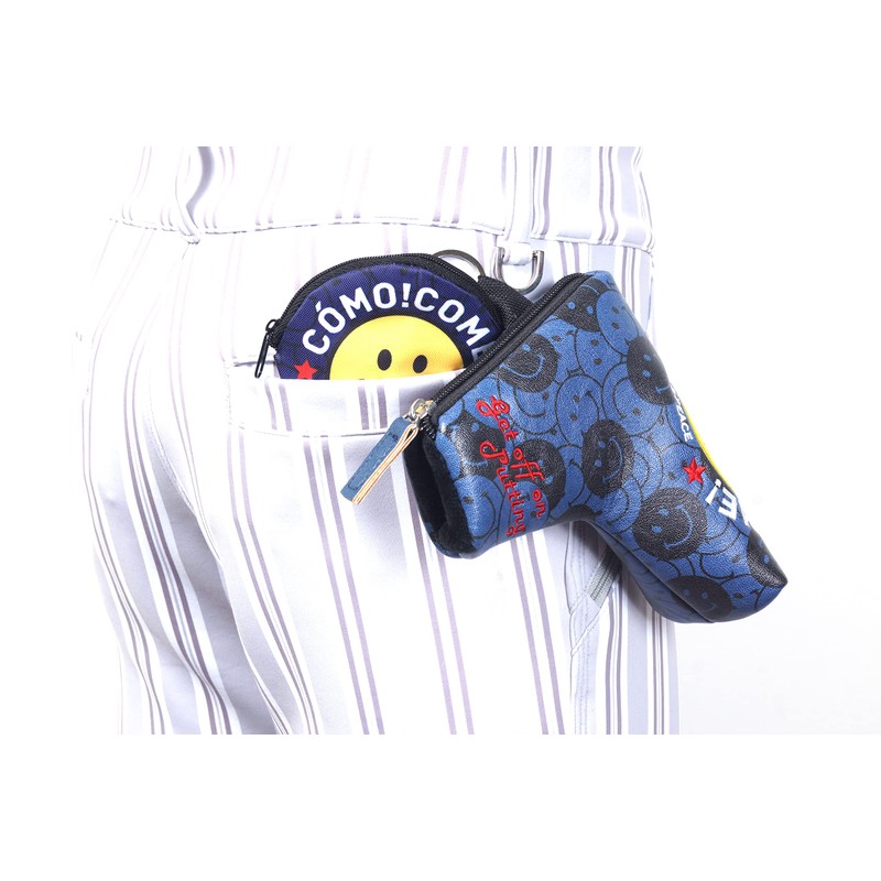 ボールをきれいに拭き、使い終わったらパターカバーホルダーに変身！ベイビーテール＆ボールクリーナー【como!come!(コモコーメ)】 (サイケスカル)