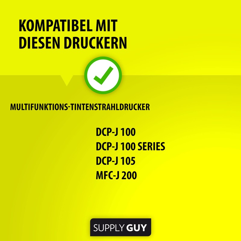 Supply Guy 10 Printer Cartridges Compatible with Brother LC-529 LC-525