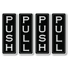 Door Sign Set, Push Pull Vinyl Stickers, 1.75 x 5