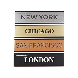 CUSTOMIZED4U World Clock Signs 2' x 8' or 2' x 10' Engraved Time Zone Wall Traveler Signs - 21 Color Options