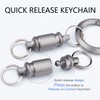 Shusmda Titanium Quick Release Keychain Mini Universal Swivel Buckle for