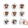 JamJam Set of 8 1.5" Ceramics Cow and Flower Knob