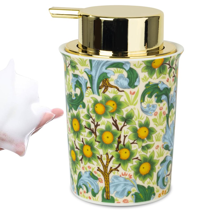 Vintage Ceramic Foaming Soap Dispenser for Bathroom & Kitchen Refillable