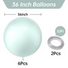 KALOR 36 Inch Giant Pastel Green Balloons, 6 Pack Large