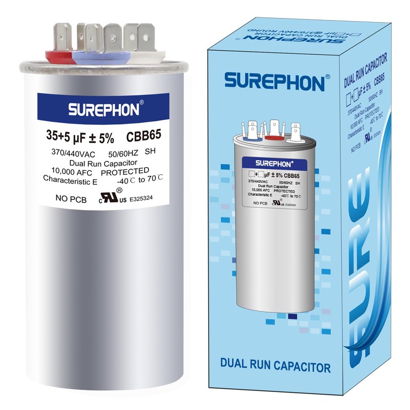 SUREPHON 35/5 Mfd Ac Capacitor 370V or 440V 50/60Hz CBB65B