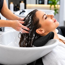 Hair Washing Neck Cushion for Salon Sink – Waterproof Rubber Support Pillow for Comfortable Shampoo Basin Use