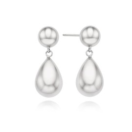 Drop Volume Waterdrop Stud Earrings OTEP24508R Silver / 드롭 볼륨 물방울 스터드 귀걸이 OTEP24508R 실버