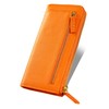 Mura Women's Bi-fold Wallet Mini Wallet, Compact, Genuine Leather, orange