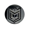 Dropstars Gloss Black/Chrome Snap In Center Cap (Middle Portion Only)