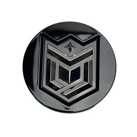 Dropstars Gloss Black/Chrome Snap In Center Cap (Middle Portion Only) 1284C61