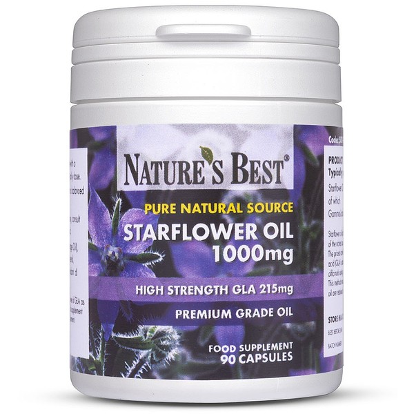 Natures Best Starflower Oil 1000mg, High Strength, 90 CAPSULES