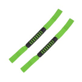 REPAIROCK 2 Pcs Headrest Grab Handles for Jeep Wrangler JL JLU JK JKU TJ LJ YJ 1995-2017 Car Rear Seat Back Headrest Grab Handle Oxford Cloth ABS Green