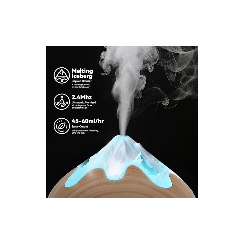 500ML Essential Oil Diffuser, Aromatherapy Diffuser with Remote Control, Multifunctional