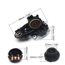 Fielect 2Pcs Electric Kettle Thermostat Switch Base Coupler 220V Temperature Control Tip Top Base Socket Black