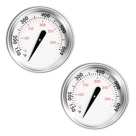 Paquete de 2 termómetros de parrilla 60540/7581 para Weber Spirit 2, serie Q y parrillas de carbón, indicador de calor de repuesto para Weber Spirit E/S 210, 220, 310 parrillas de gas, medidor de