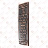 Adonai Hardware "Blessings" Brass Push Plate - Antique Copper