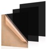 Frddiud 3 Pcs Black Transparent Acrylic Sheets, 12 x 12