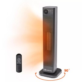 Comfort Zone 30" Oscillating Tower Space Heater with Remote Control and Timer