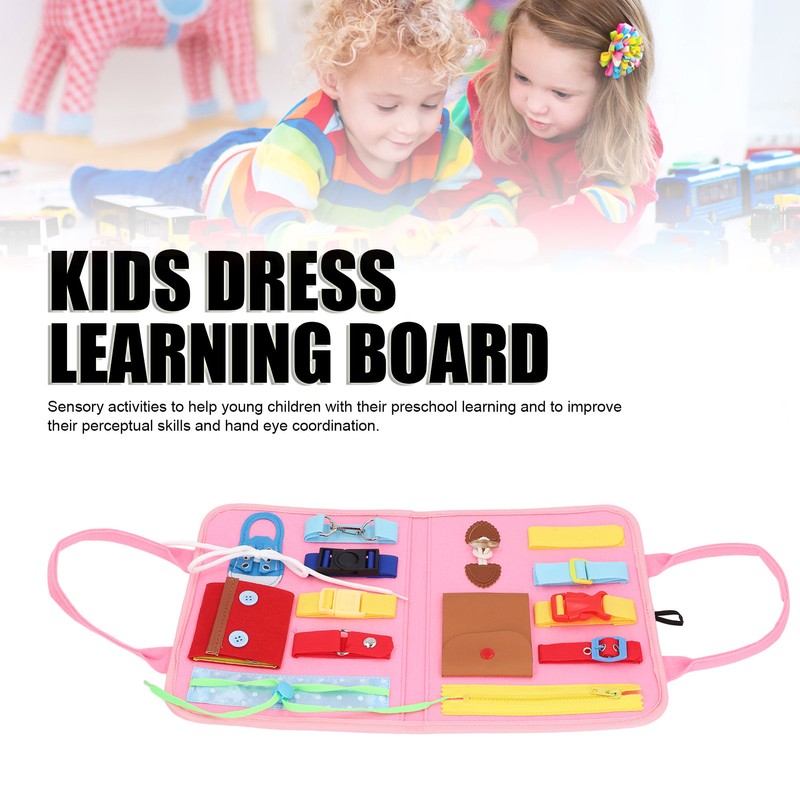Educational Activity Developing Sensory Board Kids Dress Learning Board Toy