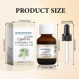 2 Pcs Cyperus Rotundus Oil 60 Ml Cyperus Rotundus Cypress Oil for Hair Removal Cyprus Rotundus Oil Natural Can Reduce Body Hair Growth Moisturize and Nourish the Skin