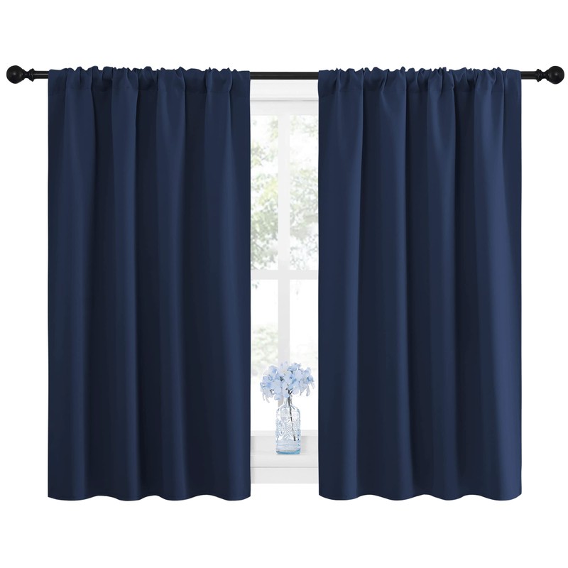 NICETOWN - Cortinas opacas con bolsillo para cortinero (106.7 cm
