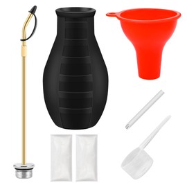 Duster for Diatomaceous Earth, Anglecai Handheld Garden Powder Sprayer Applicator Dispenser Bulb Insect Duster with Metal Tube for Organic Gardening