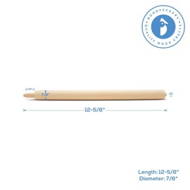 Wooden Paper Towel Holder Wall Mount Spring Rod 12-5/8-inch, Pack of 2 Under Cabinet Paper Towel Holder Wood Rod for Kitchen, by Woodpeckers