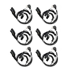 Retevis Walkie-talkie Earpiece with Mic,Covert Air Tube,Volume Adjustable,Compatible with Motorola CP100 CP100d CP200 CP200d GP300 GP2000 Mag One Two Way Radio,Coil Design,2 Way Radio Earpiece(6 Pack)