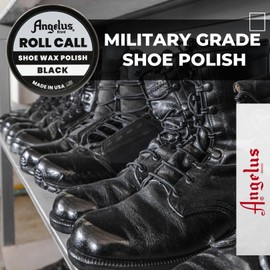 Angelus Black Shoe Polish - High Shine Paste Wax Polish
