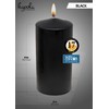 Hyoola Black Pillar Candles 50/100 mm (2x4 Inch) - 4