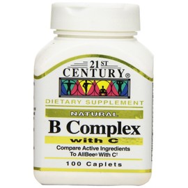 21st Century B Complex with Vitamin C Tablets, 100-Count (3 Pack)