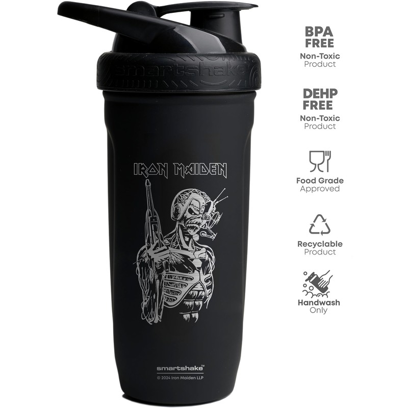 Smartshake Rockband Reforce Stainless Steel Protein Shaker Bottle 700 ml