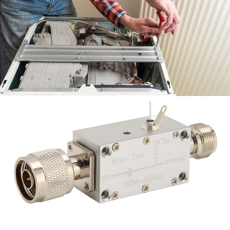 RF Broadband Amplifier 10MHz‑6GHz DC50V Aluminum Alloy RF DC Blocker
