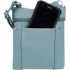 Roma Leathers Auténtico bolso cruzado XL, multibolsillo, correa ajustable, XL,