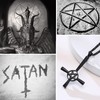 VNOX Religious Satanism Satanic Upside Down Inverted Cross Pentacle Pentagram