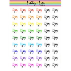 Day Off Script Planner Stickers | Libby and Lou Sticker Co