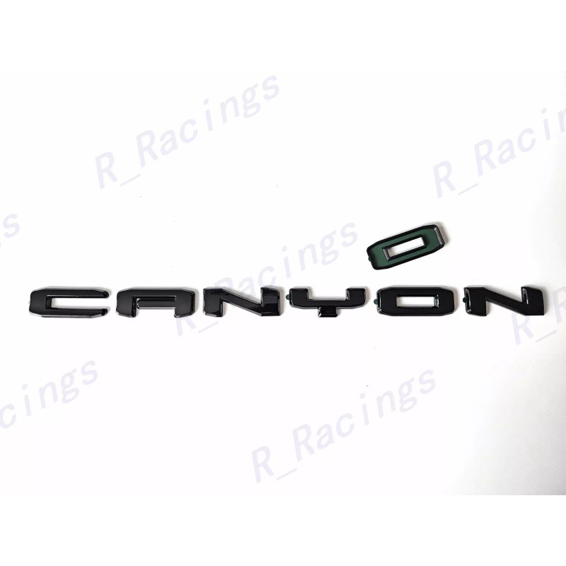 GMC 5PCS Gloss Black Red Door Rear Grill AT4 Canyon