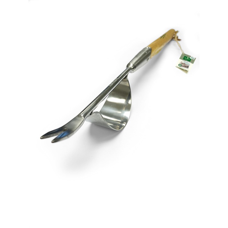 Greenman Dandelion Fishtail Weeder Daisy Grubber Long Ash Handled Stainless