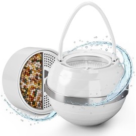 Bath Filter for Tub - Bathtub Water Filter for Softer Skin & Hair, 8 Stages Hotel Grade Filtration Bath Water Filter,2,500 Gal of Filtration, BPA Free, Easy to Install（White）
