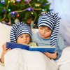 Eurzom 2 Pcs Men's Night Cap Striped Pajama Hat Adjustable