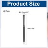 PATIKIL Slim Metallic Ballpoint Pens, 6 Pack Black Ink, 1mm