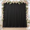 Black Backdrop Curtains 10 ft X 10 ft Wrinkle Free
