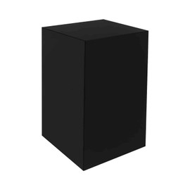 Marketing Holders 5 Sided Cube Pedestal 12”W x 24”H x 12”D Throne Platform Art Collectible Display Black Stand Riser Models Memorabilia Glasses Trophies Business TradeShows Expos