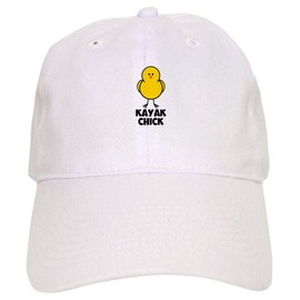 CafePress Kayak Chick Cap Unique Adjustable Baseball Hat White
