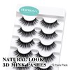 Hermosa Manhattan 3D Mink Eyelashes, 33mm, Doll Shape, Black Cotton